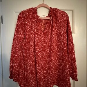 Isabel Maternity by Ingrid & Isabel Red Patterned Blouse
